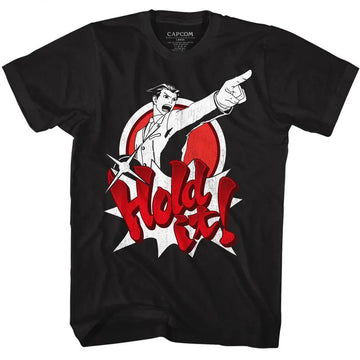 Ace Attorney-Japan-Black Adult S/S T-Shirt - Black