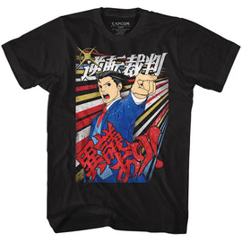 Ace Attorney-Igiari-Black Adult S/S T-Shirt - Black