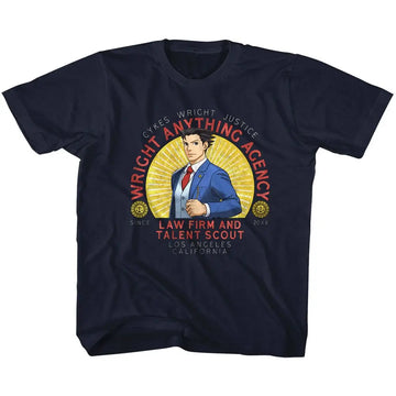 Ace Attorney-Wright Anything-Navy Toddler S/S T-Shirt-4T - Navy