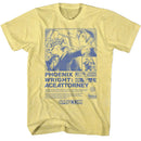 Ace Attorney-Print Ad-Yellow Heather Adult S/S T-Shirt - Yellow Heather