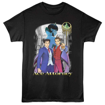 Ace Attorney Ace Attorney Black Adult T-Shirt