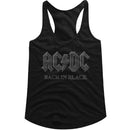 Acdc-Back In Black-Black Ladies Slimfit Racerback-S - Black