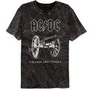 Acdc-Acdc About To Rock-Mineral Wash Black Adult S/S T-Shirt - Black
