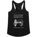 Acdc-About To Rock-Black Ladies Slimfit Racerback-S - Black