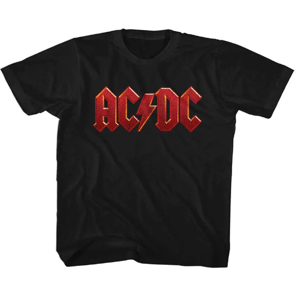 Acdc-Distress Red-Black Toddler S/S T-Shirt-3T - Black