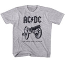 Acdc-About To Rock Again-Gray Heather Youth S/S T-Shirt (7-8) - Gray Heather