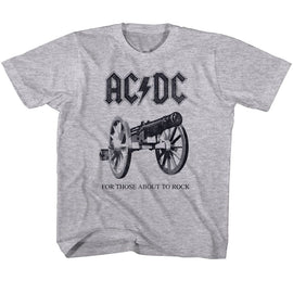 Acdc-About To Rock Again-Gray Heather Toddler S/S T-Shirt-4T - Gray Heather