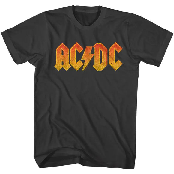 Acdc-Distress Orange-Smoke Adult S/S T-Shirt - Smoke