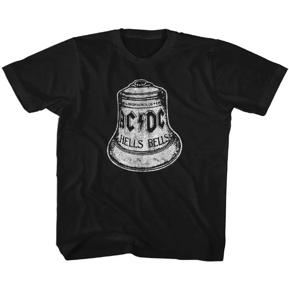 Acdc-Hells Bells-Black Youth S/S T-Shirt-Xs (5-6) - Black