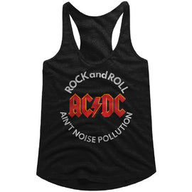 Acdc-Noise Pollution-Black Ladies Slimfit Racerback-S - Black