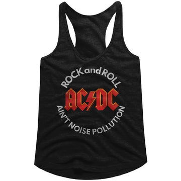 Acdc-Noise Pollution-Black Ladies Slimfit Racerback-S - Black