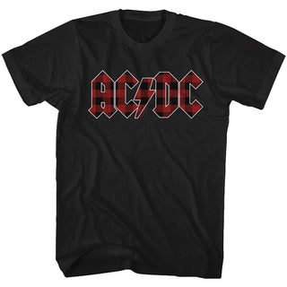 Acdc Back In Plaid Adult T-Shirts