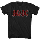 Acdc-Back In Plaid-Black Adult S/S T-Shirt - Black