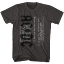 Acdc-Rock And Roll Thunder Tour-Smoke Adult S/S T-Shirt - Smoke