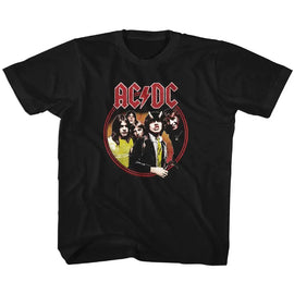 Acdc-Highway To Hell Circle-Black Youth S/S T-Shirt (7-8) - Black