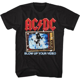 Acdc-Blow Up Your Video-Black Adult S/S T-Shirt - Black