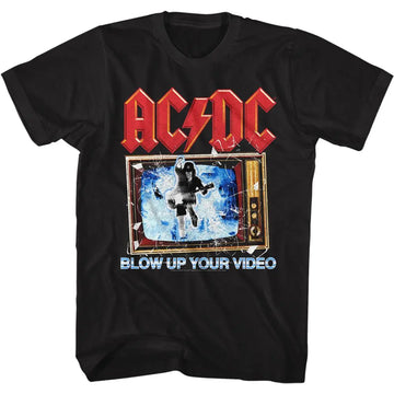 Acdc-Blow Up Your Video-Black Adult S/S T-Shirt - Black