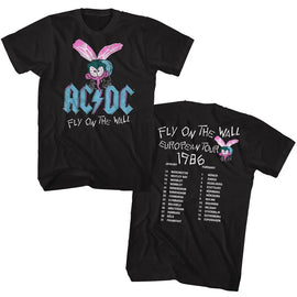 Acdc-Fly Wall Euro Tour-Black Adult S/S T-Shirt ***F&B*** - Black
