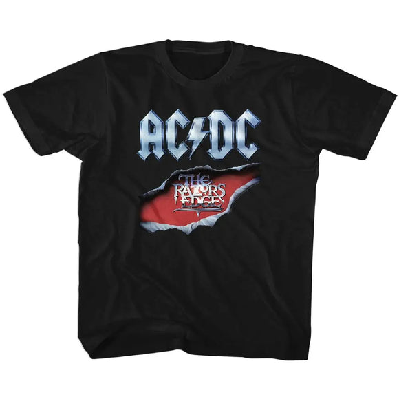 Acdc-Razors Edge-Black Toddler S/S T-Shirt-3T - Black