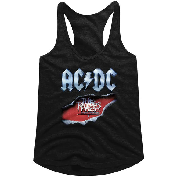 Acdc-Razors Edge-Black Ladies Slimfit Racerback-S - Black
