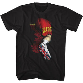 Acdc-Acdc Leg-Black Adult S/S T-Shirt - Black