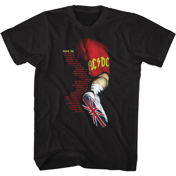 Acdc-Acdc Leg-Black Adult S/S T-Shirt - Black