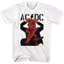 Acdc-Angus Horns And Bolt-White Adult S/S T-Shirt - White