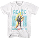 Acdc-Acdc Columns-White Adult S/S T-Shirt - White