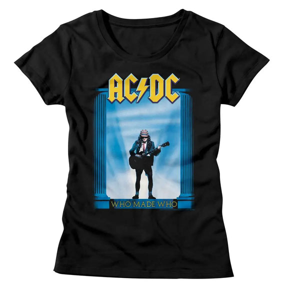 Acdc-Who Made Who-Black Ladies S/S T-Shirt - Black