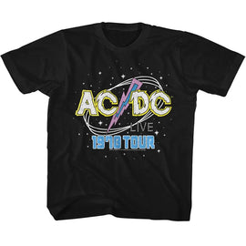 Acdc-Acdc 1978 Tour-Black Youth S/S T-Shirt (7-8) - Black