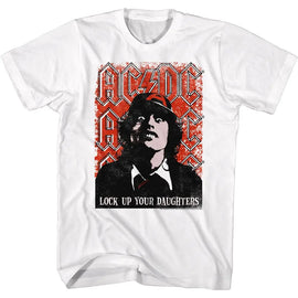 Acdc-Lock Up Daughters-White S/S-S - White
