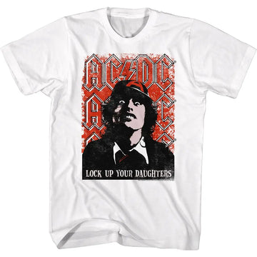 Acdc-Lock Up Daughters-White S/S-S - White