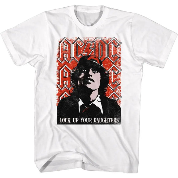Acdc-Lock Up Daughters-White S/S-S - White