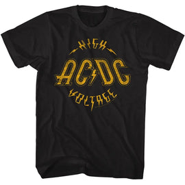 Acdc-Hivolt Light Color-Black Adult S/S T-Shirt - Black