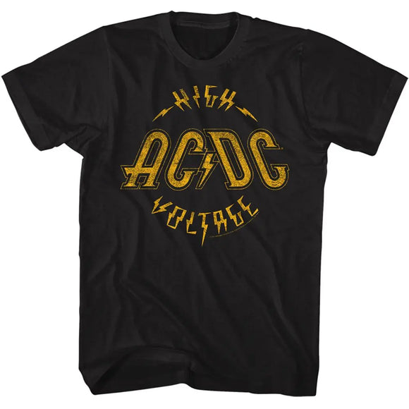 Acdc-Hivolt Light Color-Black Adult S/S T-Shirt - Black
