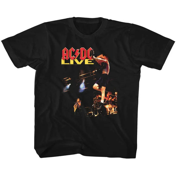 Acdc-Acdc Live-Black Youth S/S T-Shirt (7-8) - Black
