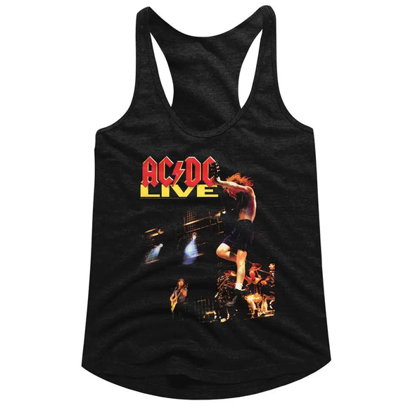 Acdc-Acdc Live-Black Ladies Slimfit Racerback-S - Black