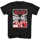 Acdc-Acdc Rock And Roll Lightning-Black Adult S/S T-Shirt - Black