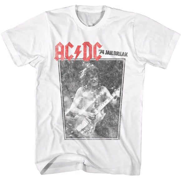 Acdc-Acdc Jailbreak-White Adult S/S T-Shirt - White