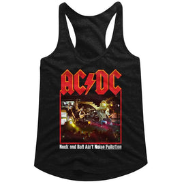 Acdc-Noise Pollution 2-Black Ladies Slimfit Racerback-S - Black