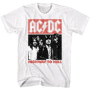 Acdc-Acdc Highway To Hell-White Adult S/S T-Shirt - White