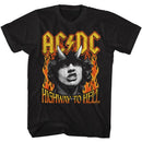 Acdc-Acdc Highway To Hell Fire-Black Adult S/S T-Shirt - Black
