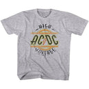 Acdc-High Voltage-Gray Heather Youth S/S T-Shirt-Xs (5-6) - Gray Heather