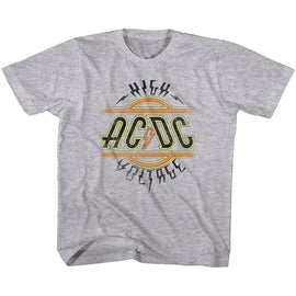 Acdc-High Voltage-Gray Heather Toddler S/S T-Shirt-3T - Gray Heather