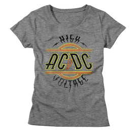 Acdc-High Voltage-Deep Heather Ladies S/S T-Shirt - Deep Heather
