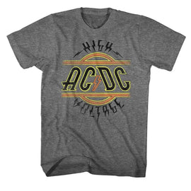 Acdc-High Voltage-Graphite Heather Adult S/S T-Shirt - Graphite Heather