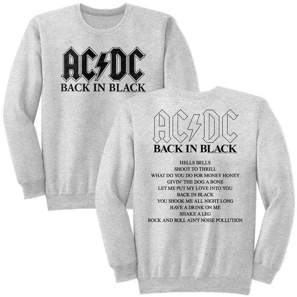 Acdc-Acdc Bnb Album-Sport Gray Adult L/S Sweatshirt ***F&B***-S - Sport Gray