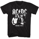Acdc-Acdc Bw Highway Photo-Black Adult S/S T-Shirt - Black