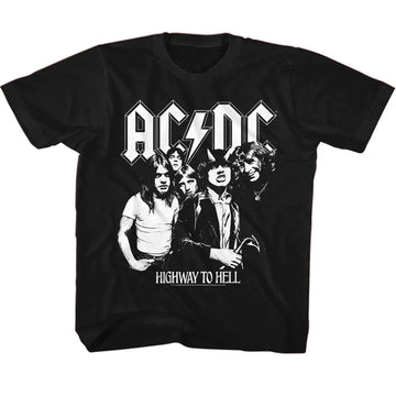 Acdc-Acdc Bw Highway Photo-Black Toddler S/S T-Shirt-4T - Black