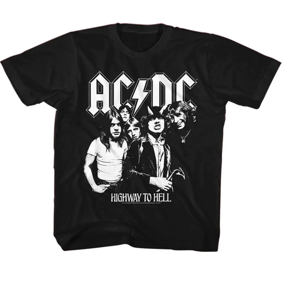 Acdc-Acdc Bw Highway Photo-Black Toddler S/S T-Shirt-3T - Black
